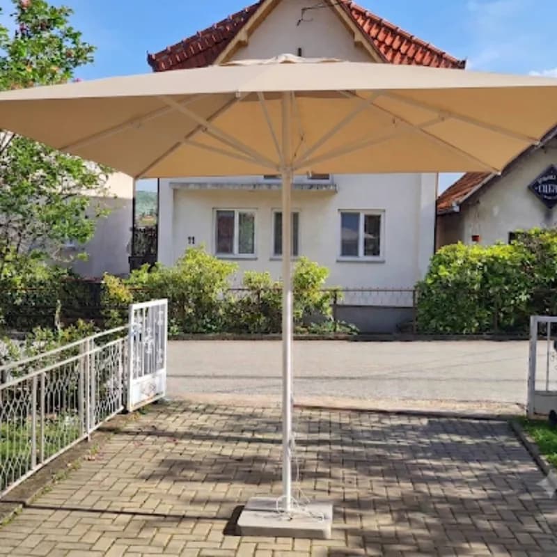 Četvrtasti suncobran sa postoljem-Aluminijumski